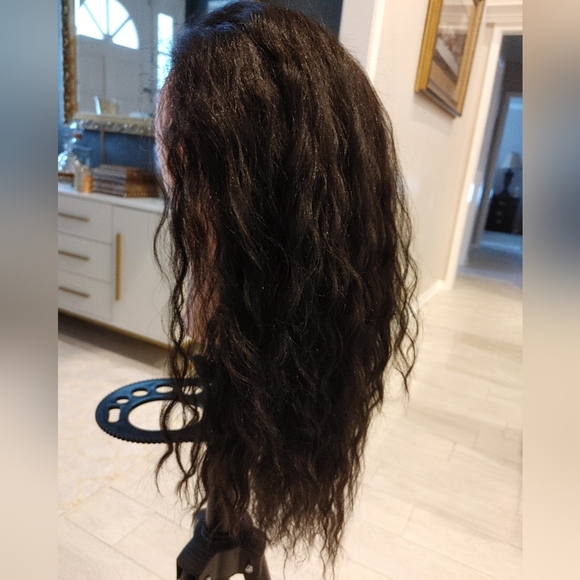 Sensationnel Bare Lace 13x6 Glueless Pre-plucked Dark Brown Long Wavy Wig - Picture 9 of 14